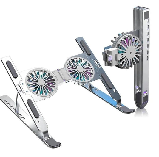 Foldable Dual Fan Laptop Cooling Stand Ⓢ